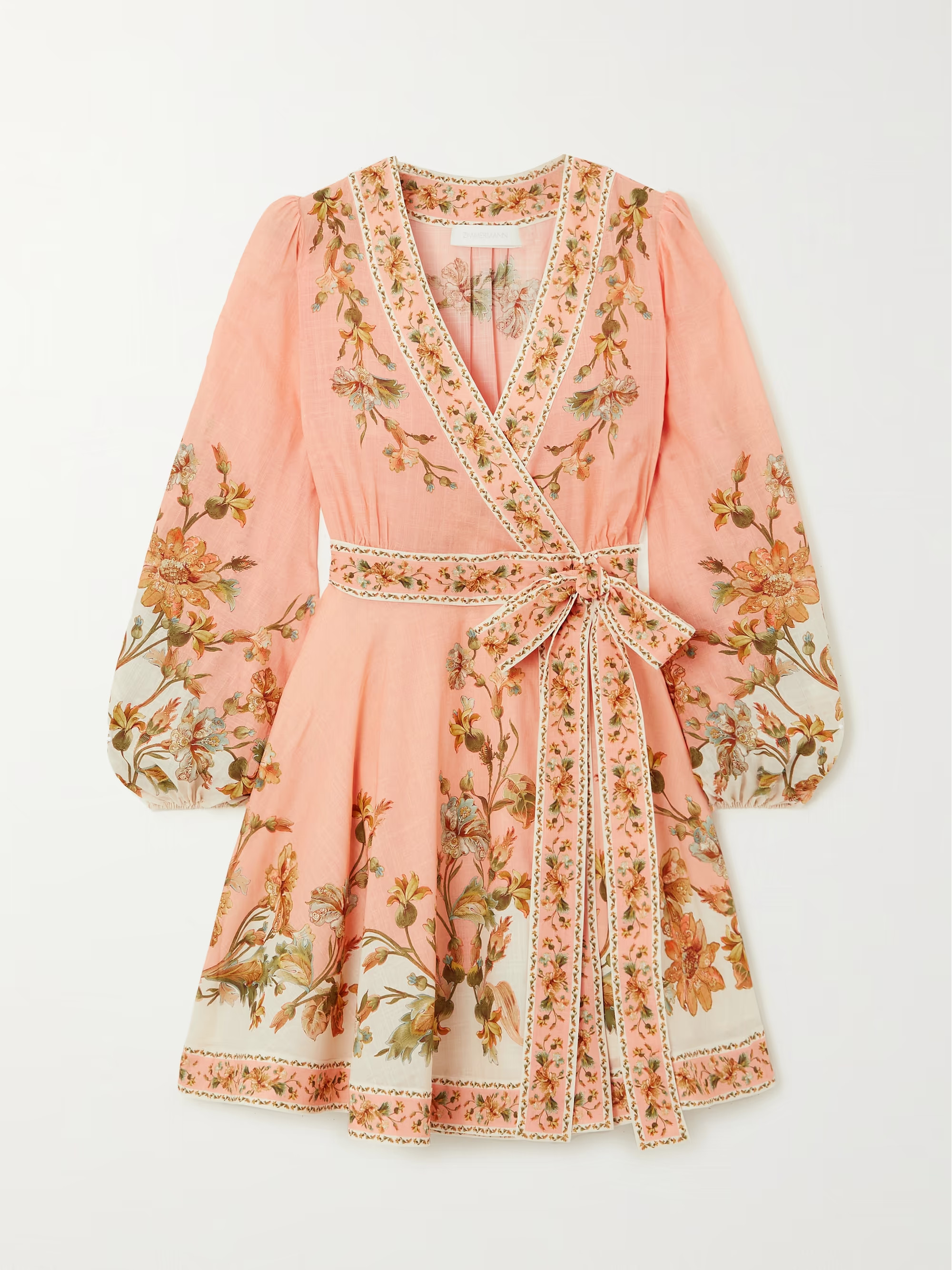 Chintz floral-print cotton-voile mini wrap dress | NET-A-PORTER (US)