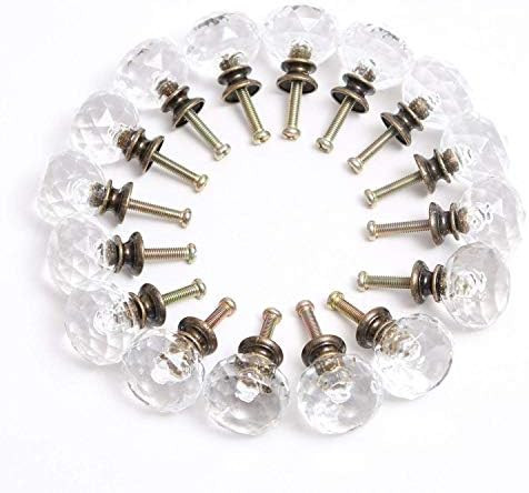 Cabinet Knobs (16 Piece) - (1.18 x 0.51 Inch) Clear Transparent Drawer Cabinet Handle with Screws -  | Amazon (US)