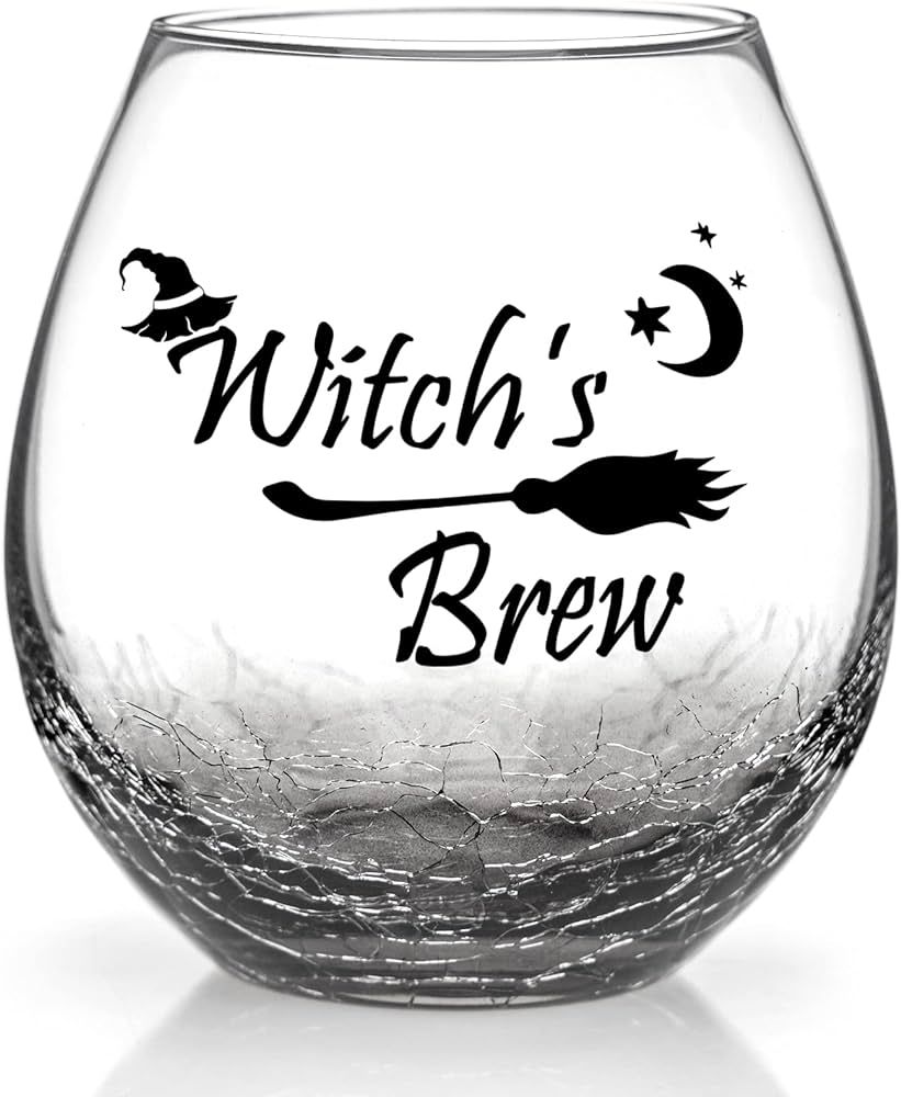FACOYANS Witch Stemless Wine Glass Witch's Brew, 19 oz Halloween Party Drinking Glass Spooky Gift... | Amazon (US)