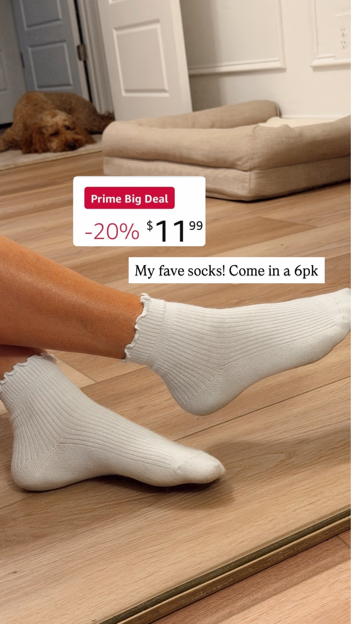 My favorite ruffle socks are on sale for prime day and they come in a 6pk!