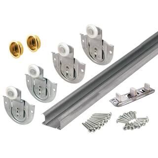 Prime-Line 96in. Galvanized Steel Bypass Closet Door Track Kit 163592 - The Home Depot | The Home Depot