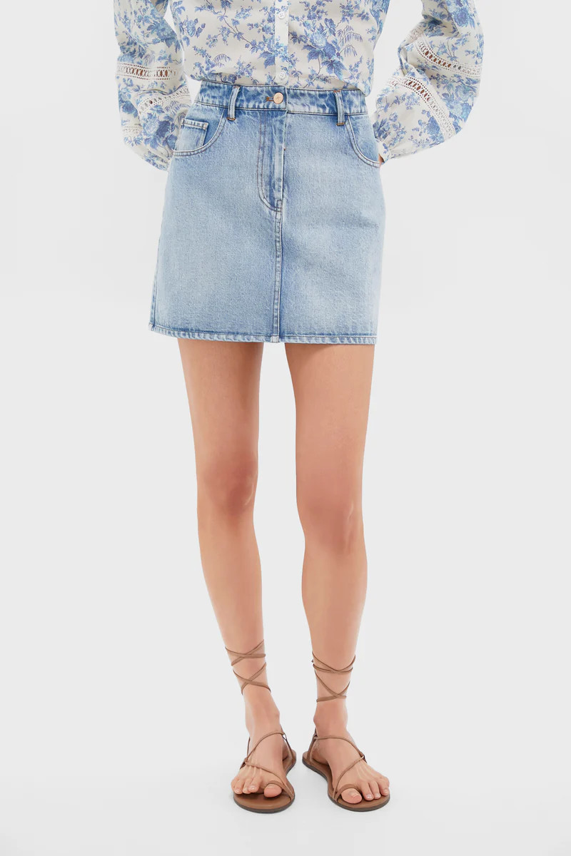 Acid Wash Denim Pippa Mini Skirt | Tuckernuck (US)