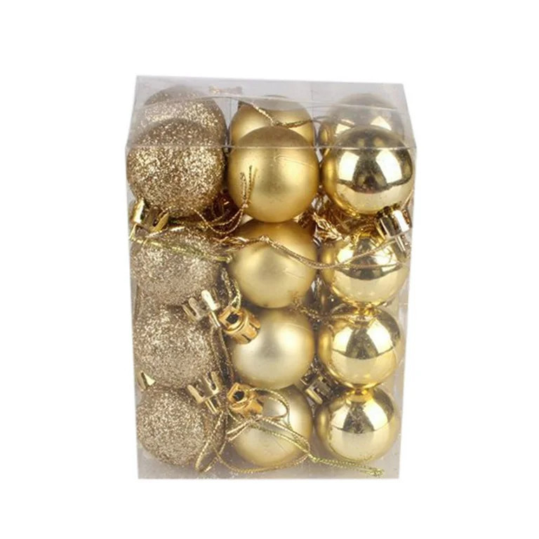 Bouanq 24Pcs Christmas Balls Ornaments for Xmas Christmas Tree - Shatterproof Christmas Tree Deco... | Walmart (US)