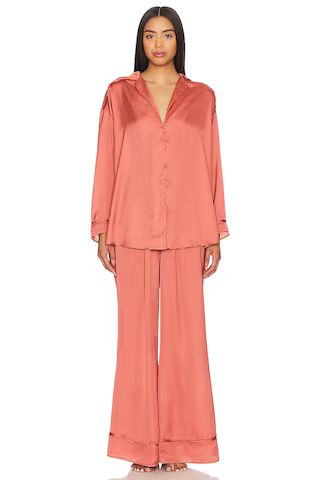 Free People X Intimately FP Dreamy Days Solid Pj Set in Apricot Brandy from Revolve.com | Revolve Clothing (Global)