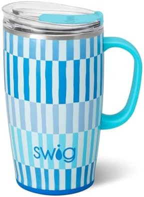 Swig Life 18oz Travel Mug, Insulated Tumbler with Handle and Lid, Travel Coffee Mug, Cup Holder F... | Amazon (US)