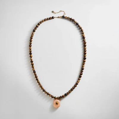 Janelle Semi-Precious Necklace - Tiger’s Eye | BaubleBar