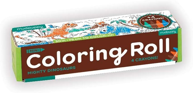 Mudpuppy Mighty Dinosaurs Mini Coloring Roll, Multicolor | Amazon (US)