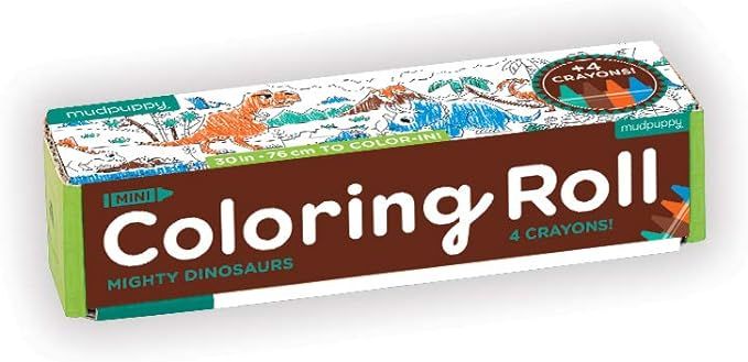 Mudpuppy Mighty Dinosaurs Mini Coloring Roll, Multicolor | Amazon (US)