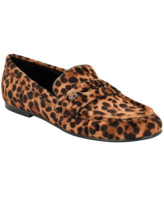 Guess Women's Raivoo Suede Slip-On Penny Loafer - Chocolate Suede | Macy's