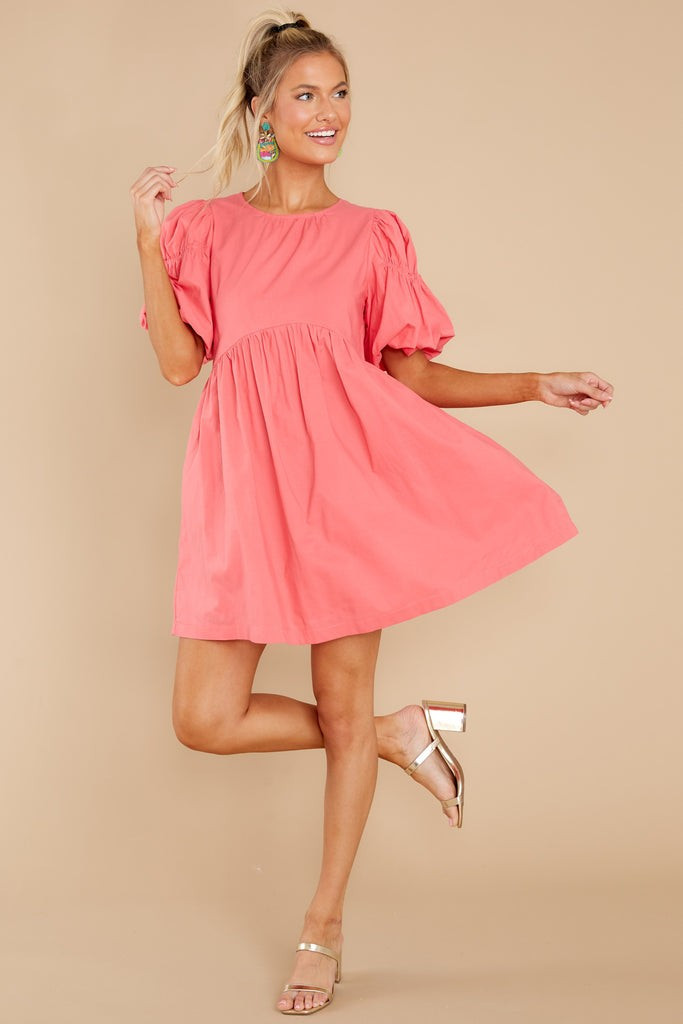 Totally Brilliant Coral Dress | Red Dress 