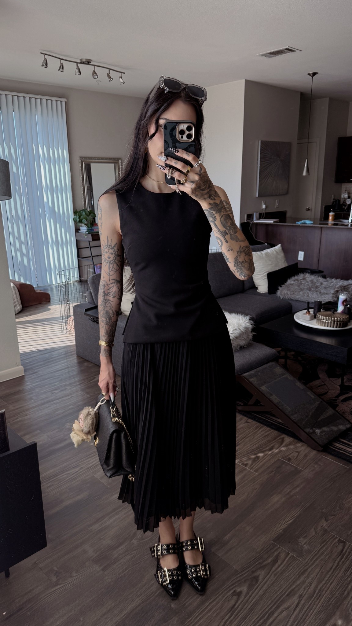 corporate goth details for today 🖤 workwear, goth style, elevated goth 

#LTKWorkwear #LTKFindsUnder100