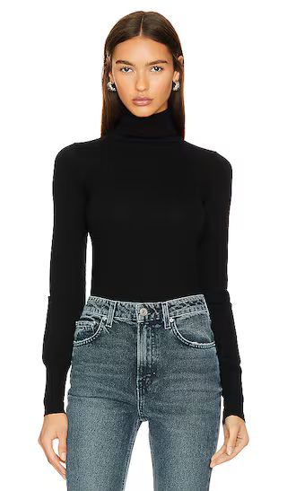 Merino Wool Turtleneck Sweater in Black | Revolve Clothing (Global)