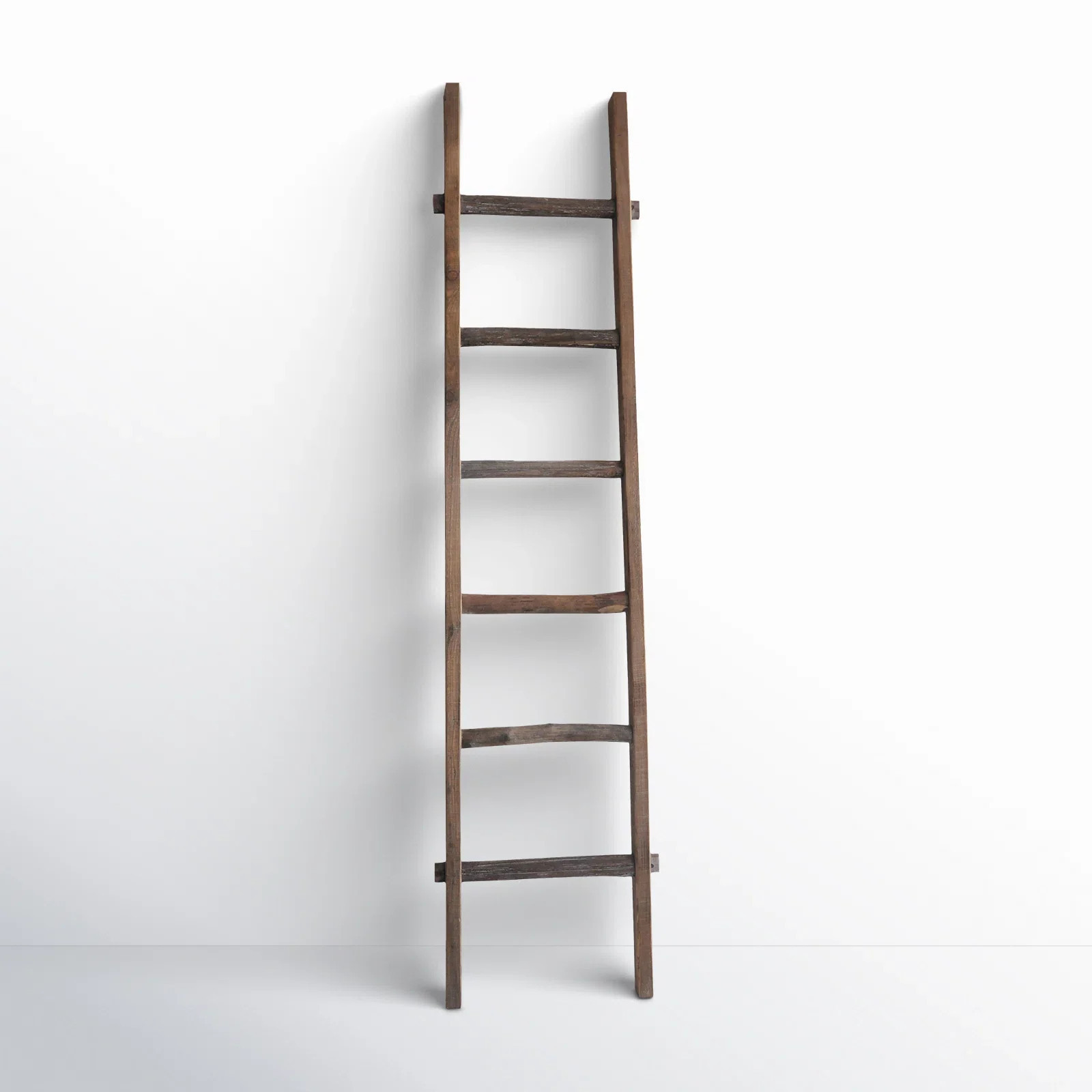 Rustic 6ft Tall Blanket Ladder, Decorative Freestanding Ladder For Storage - 19" x 2" x 76" | Birch Lane
