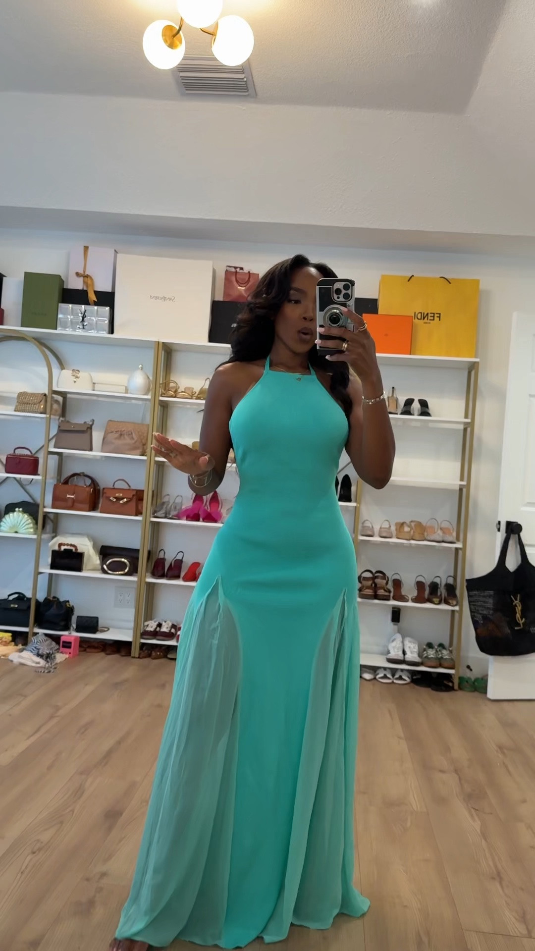 Hi Babes!

Okay this aqua blue dress is absolutely breathtaking. The silhouette hugs in all the right places and then flows into the most gorgeous movement at the hem. It is elegant, feminine, and gives luxury vacation energy.

The color is what sold me—it’s the perfect statement shade for summer and looks incredible against sun-kissed skin. This is one of those dresses that turns heads the second you walk into a room.

Where to wear this:
• Destination weddings
• Beachfront dinners
• Resort vacations
• Summer galas
• Special occasion celebrations

Undergarments: Seamless thong and breast tape or sticky bra recommended for the smoothest fit (linked).

Everything is linked below!

xx Kira | IG: KirasFashionFinds

34D - 27 - 40 • Size Small or 4