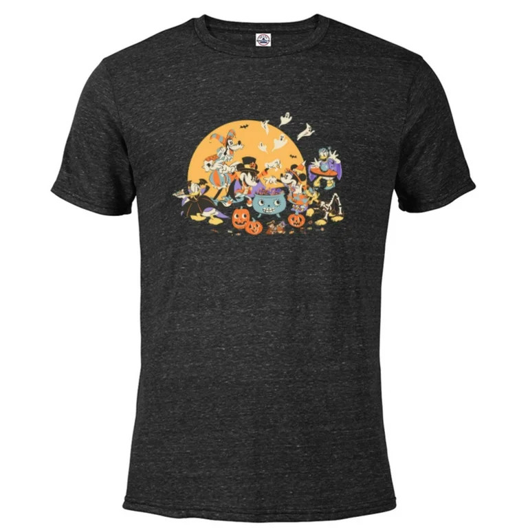 Disney Mickey and Friends Halloween Retro - Short Sleeve Blended T-Shirt for Adults - Customized-... | Walmart (US)