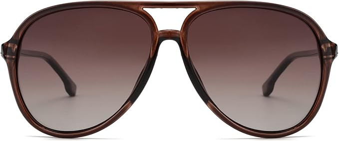 OUWEN Retro Polarized Aviator Sunglasses Womens Mens, Vintage Flexible 70s Stylish Classic Shades... | Amazon (US)
