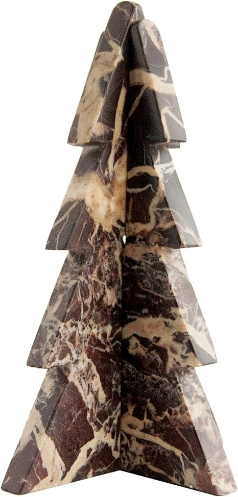 Creative Co-Op Interlocking Marble Tree Decor, Red | Amazon (US)