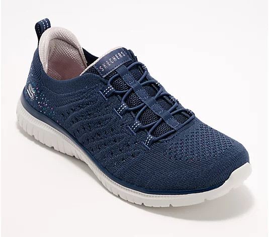 Make Your Selection: Skechers Virtue Vegan Washable Space Dye Bungee Sneakers | QVC
