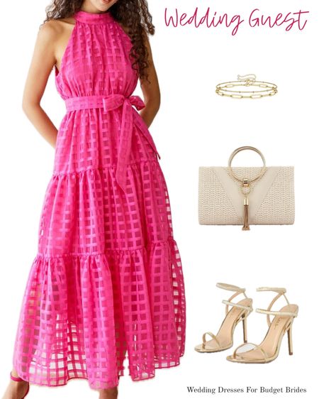 Wedding guest outfit for a summer wedding in hot pink, gold, and neutrals.

#pinkdress #neutralsandals #summeroutfit #outfitideas #weddingstyle

#LTKstyletip #LTKwedding

#LTKFindsUnder100 #LTKSeasonal #LTKParties