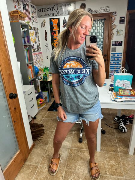 I love a good pair of jean shorts! These are so comfy and the perfect length! Paired with my sandals from Walmart! #summer #denim #jeanshorts #summerfashion #sandals #walmart #comfy 

#LTKSeasonal #LTKstyletip #LTKfindsunder100