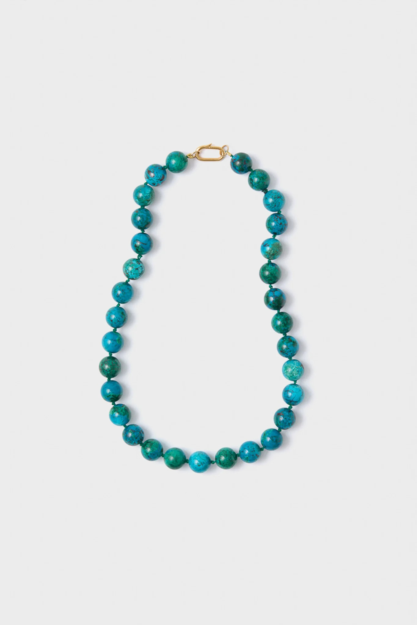 Exclusive Jumbo Chrysocolla Knotted Gemstone Necklace | Tuckernuck (US)
