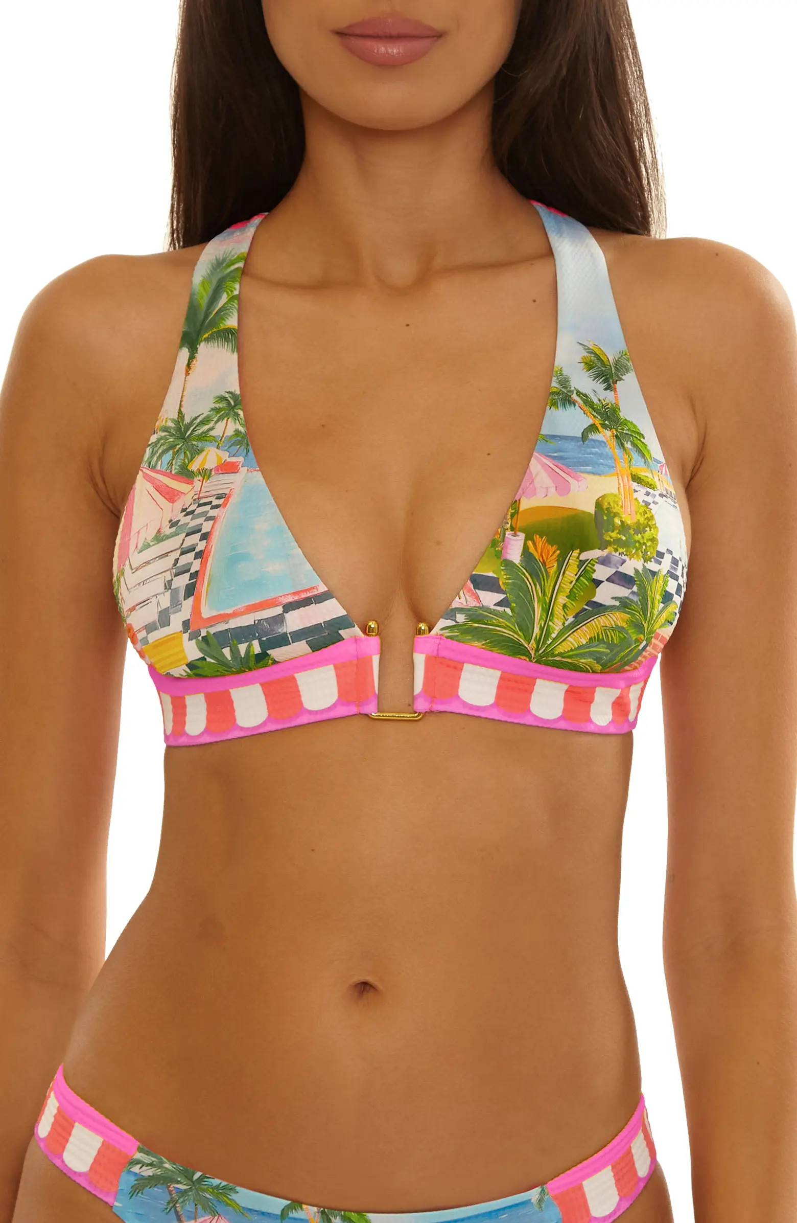 Miami Modern Edge Halter Bikini Top | Nordstrom