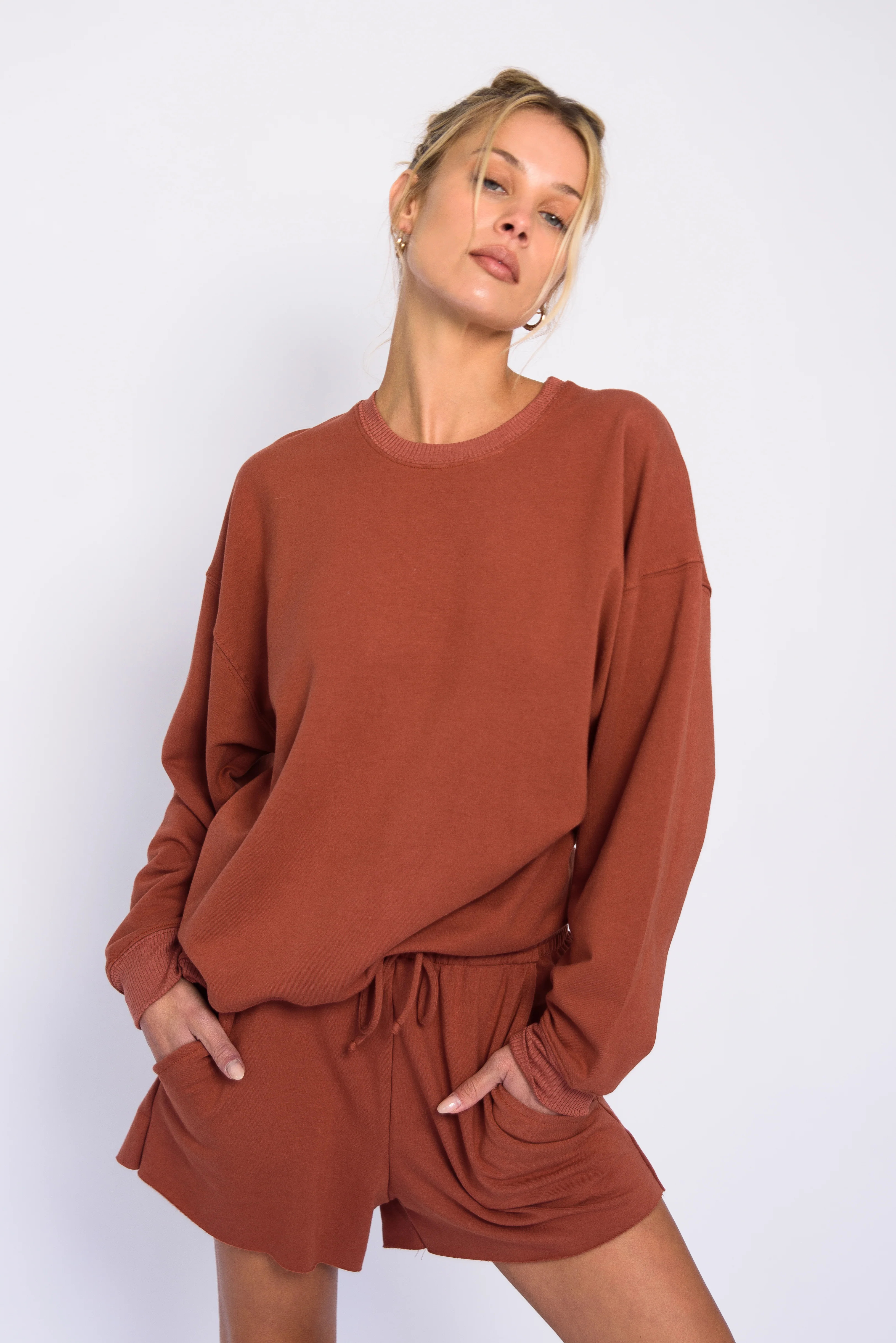 CLOUDLUX Chris Crewneck - Dune | Skatie LLC