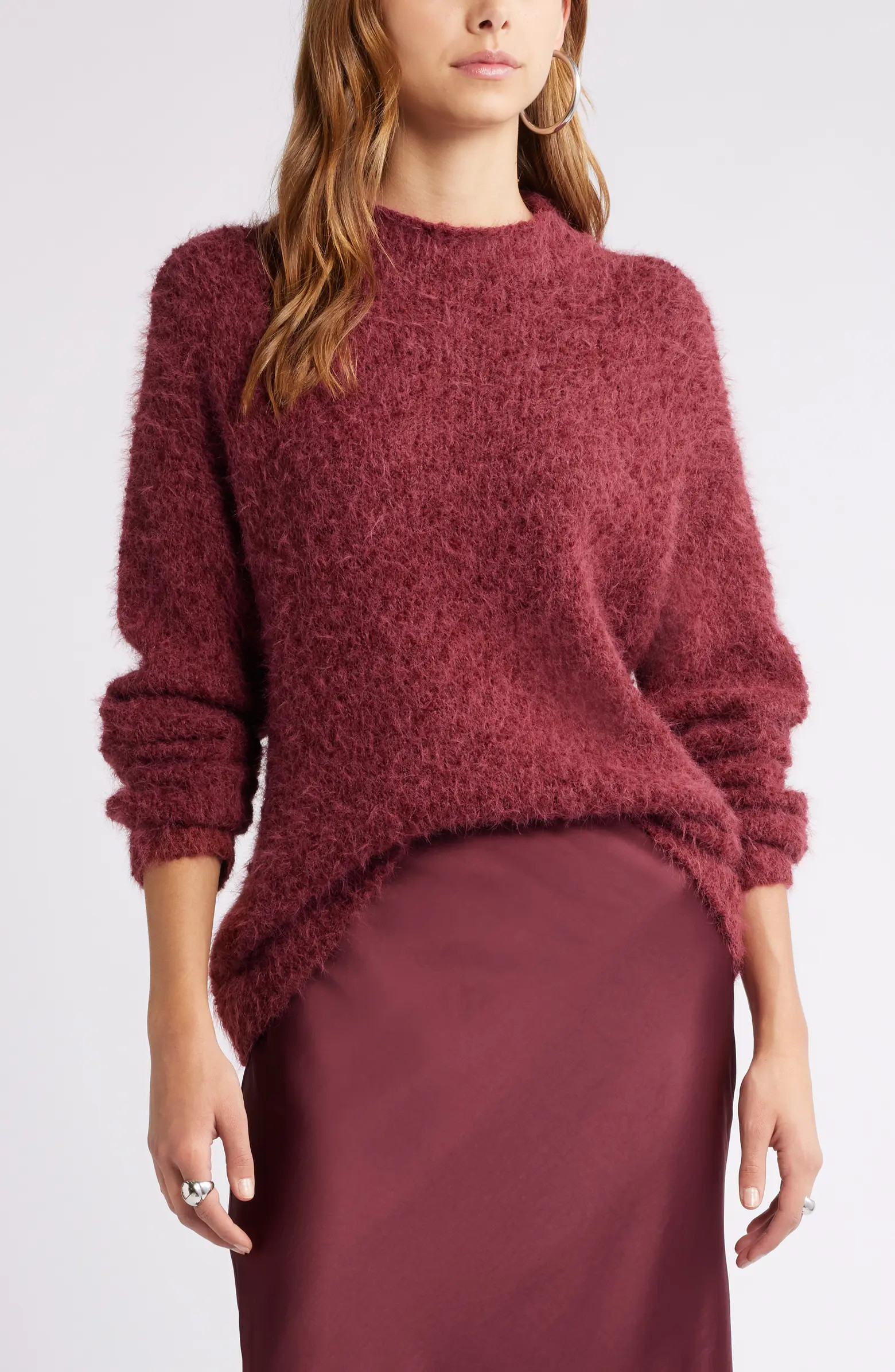 Open Edit Marled Mock Neck Sweater | Nordstrom | Nordstrom