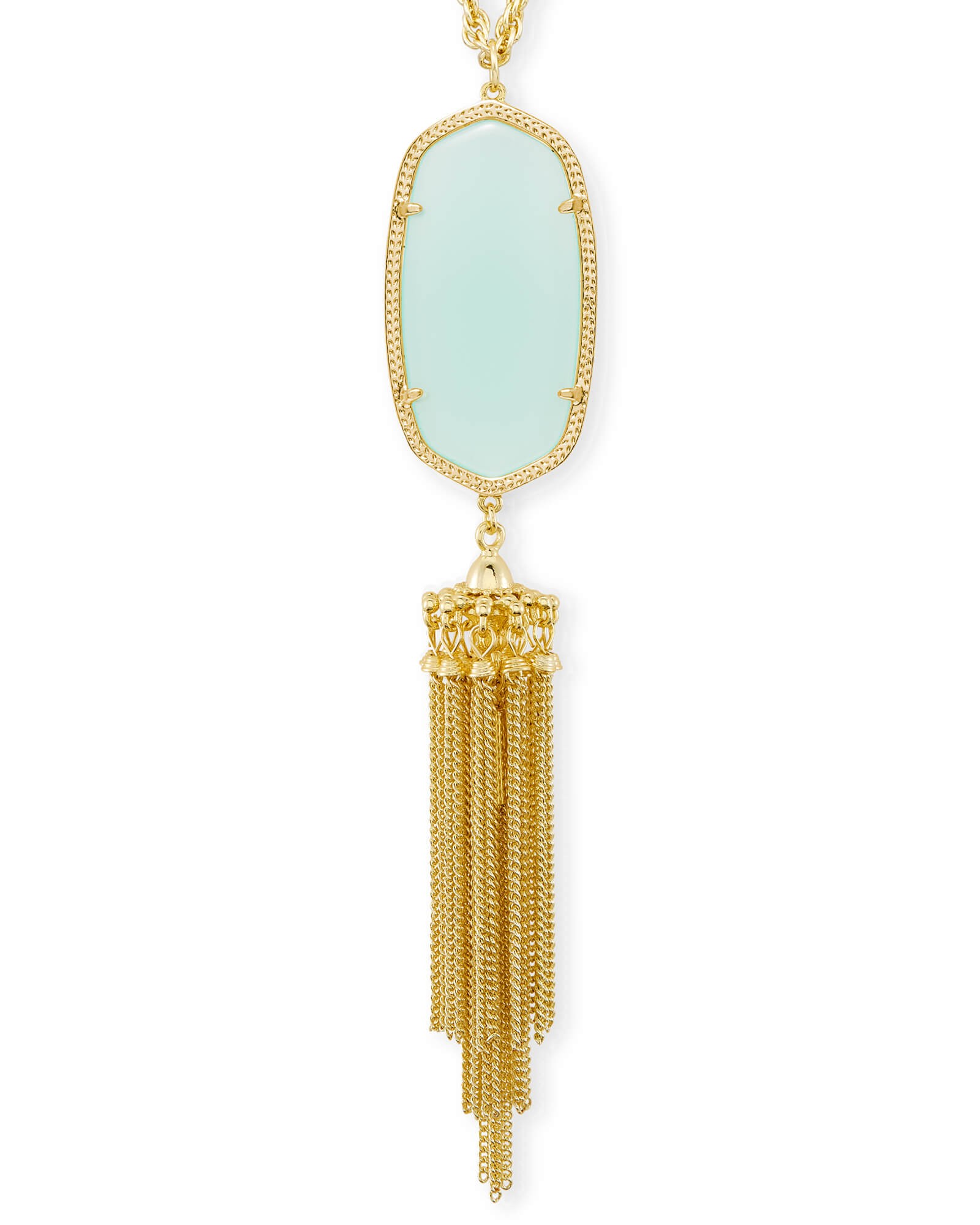 Rayne Long Pendant Necklace in Chalcedony | Kendra Scott