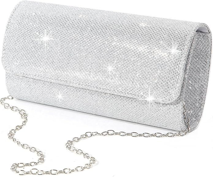 lovyoCoCo Evening Bag Clutch Purses for Women Ladies Sparkling Party Handbag Wedding Bag | Amazon (US)