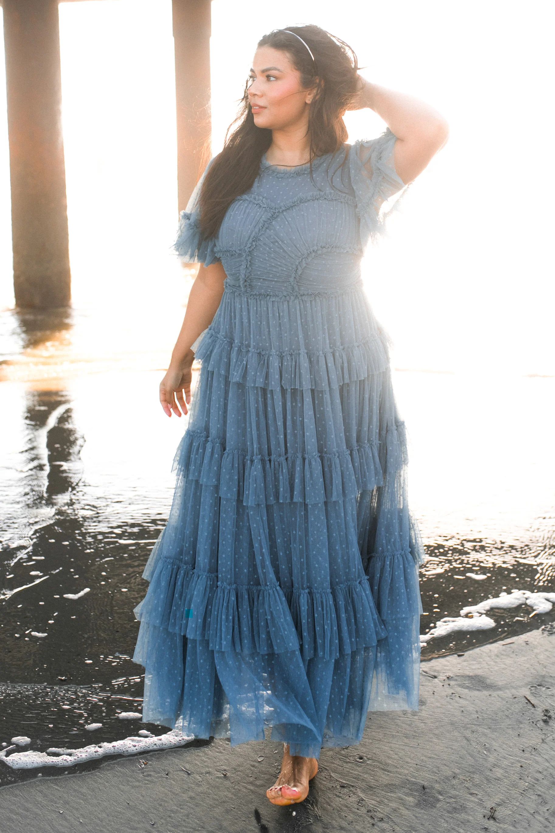 Whimsical Dress in Slate Blue - FINAL SALE | Ivy City Co