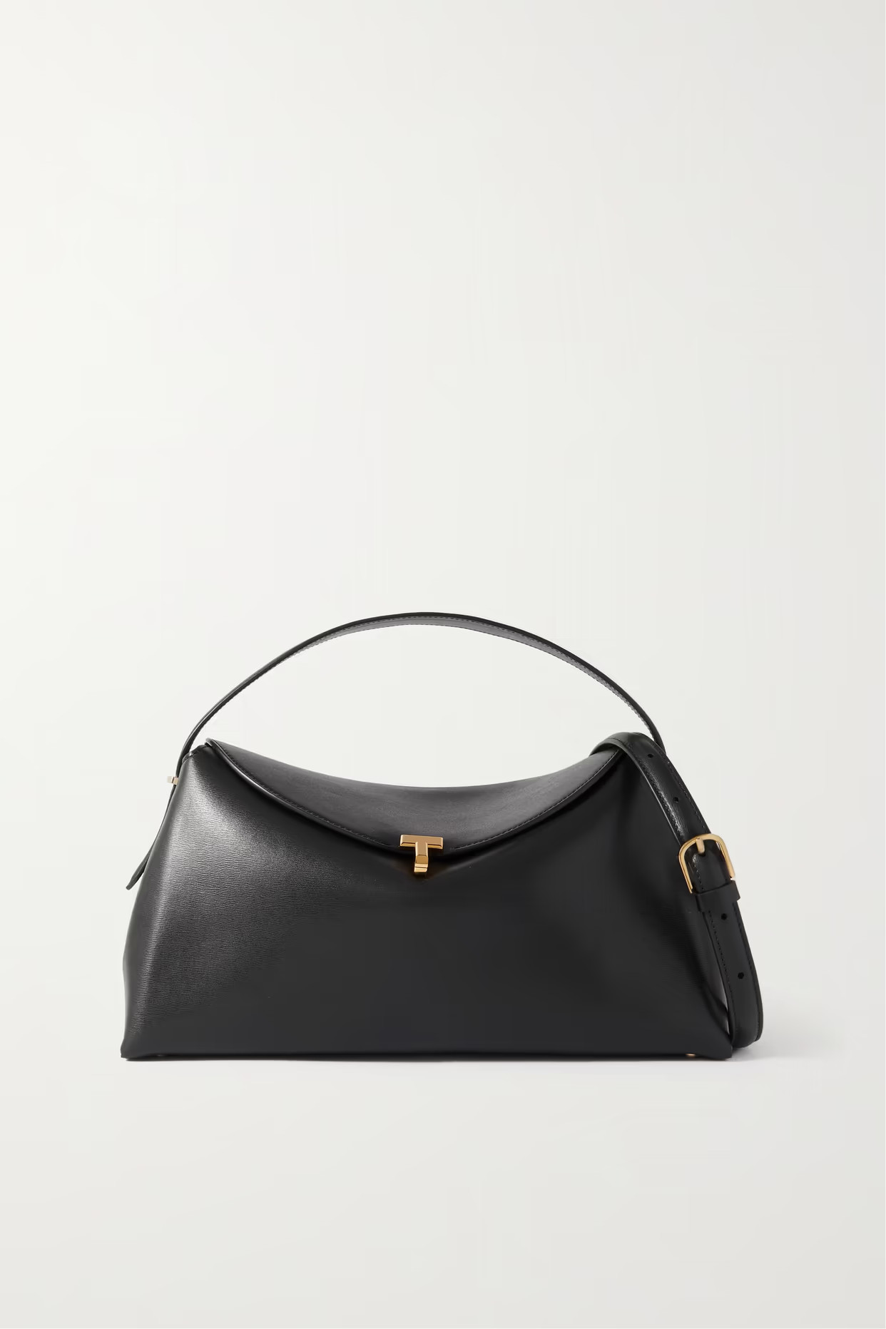 TOTEME - T-lock Leather Shoulder Bag - Black | NET-A-PORTER (US)
