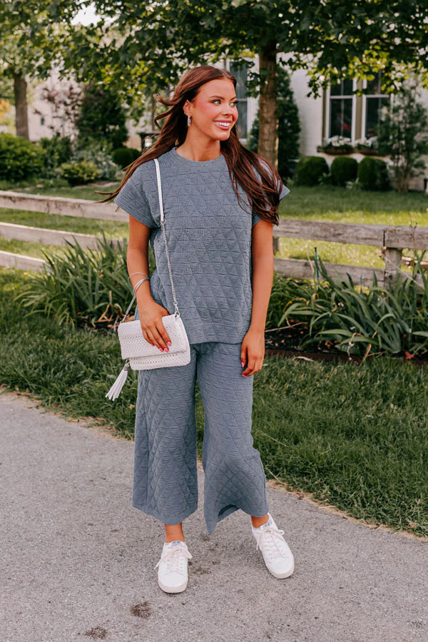 Creekside Cabin Shift Top In Slate | Impressions Online Boutique