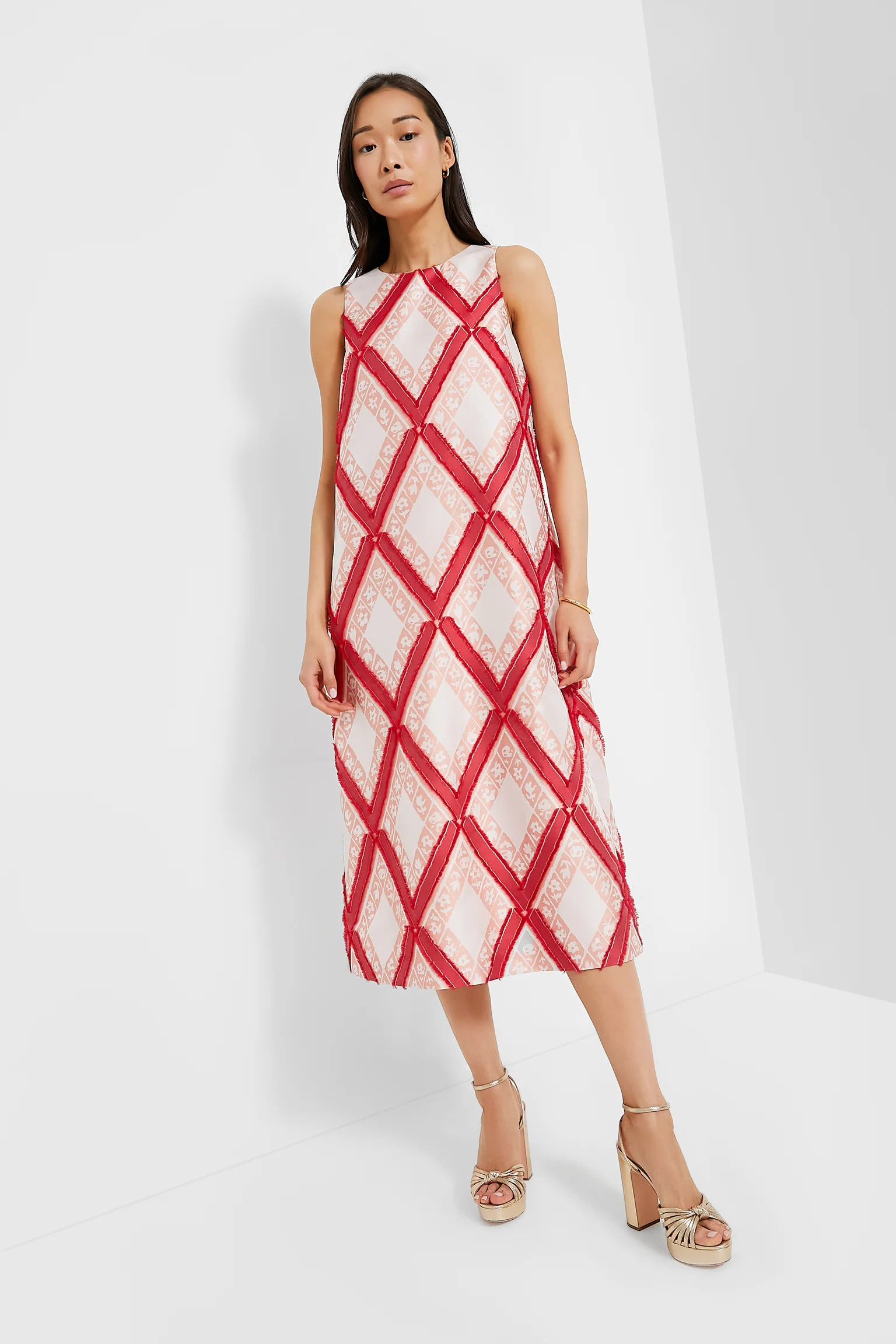 Vermillion Trellis Fil Coupe Francine Dress | Tuckernuck (US)