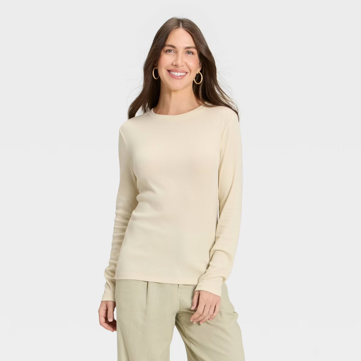 Women's Slim Fit Long Sleeve Top - A New Day™ | Target