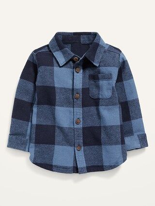 Long-Sleeve Plaid Pocket Shirt for Baby | Old Navy (US)