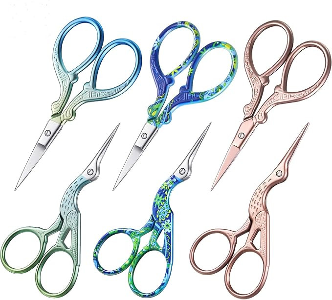 6 Pieces Stork Scissors, Crane Design Sewing Scissors Stainless Steel Tip Dressmaker Shears DIY T... | Amazon (US)