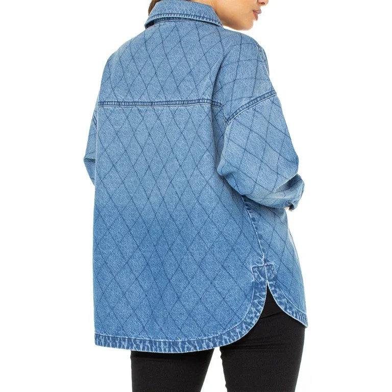 Celebrity Pink Women's Juniors Denim Shacket | Walmart (US)