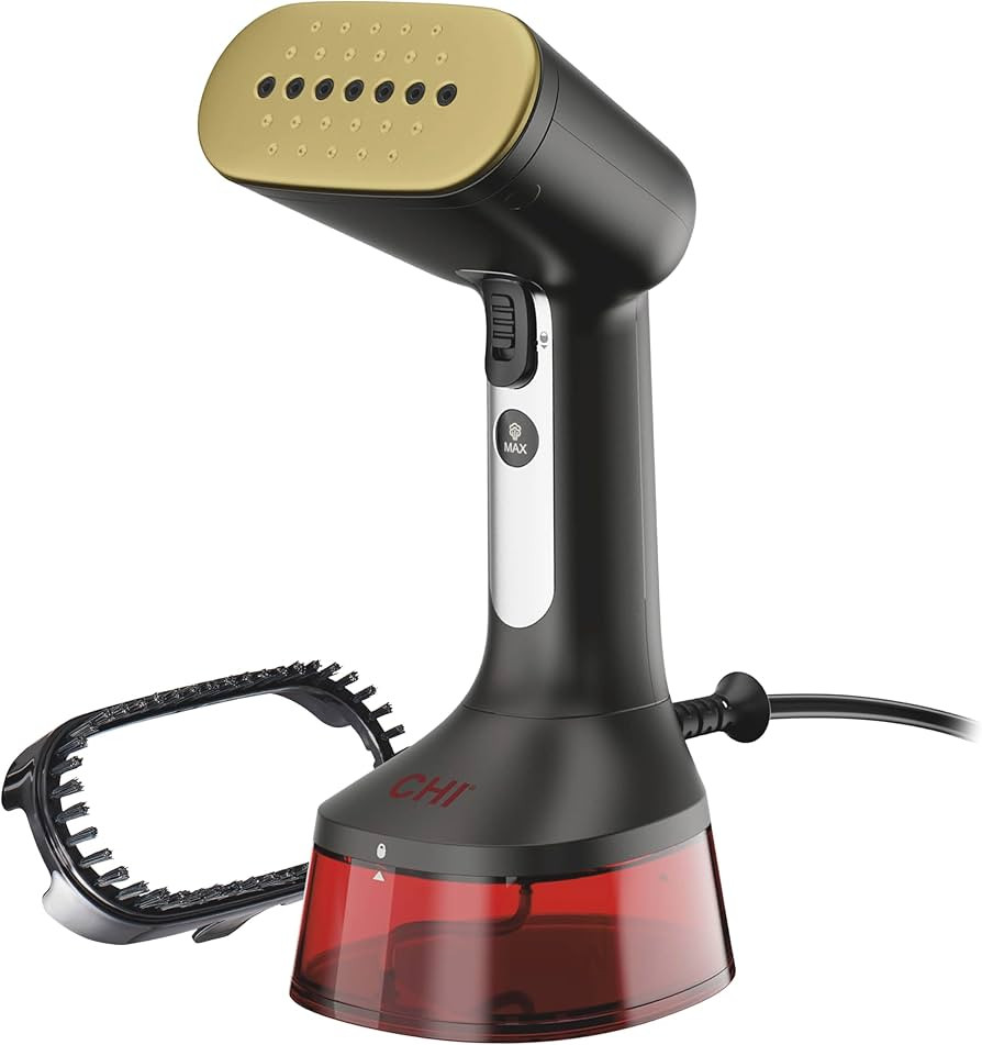 CHI Handheld Garment Steamer for Clothes, Fabric Brush, Large 300 ml Water Tank, 2 Steam Modes, E... | Amazon (US)