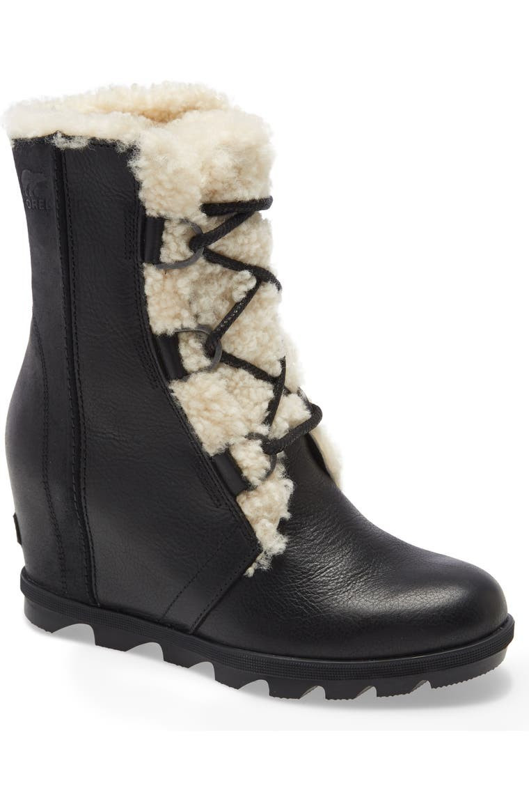 SOREL Joan of Arctic Wedge II Genuine Shearling Bootie (Women) | Nordstrom | Nordstrom