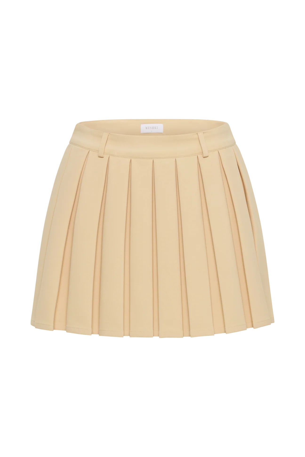 Mura Pleated Mini Skirt - Peach | MESHKI US