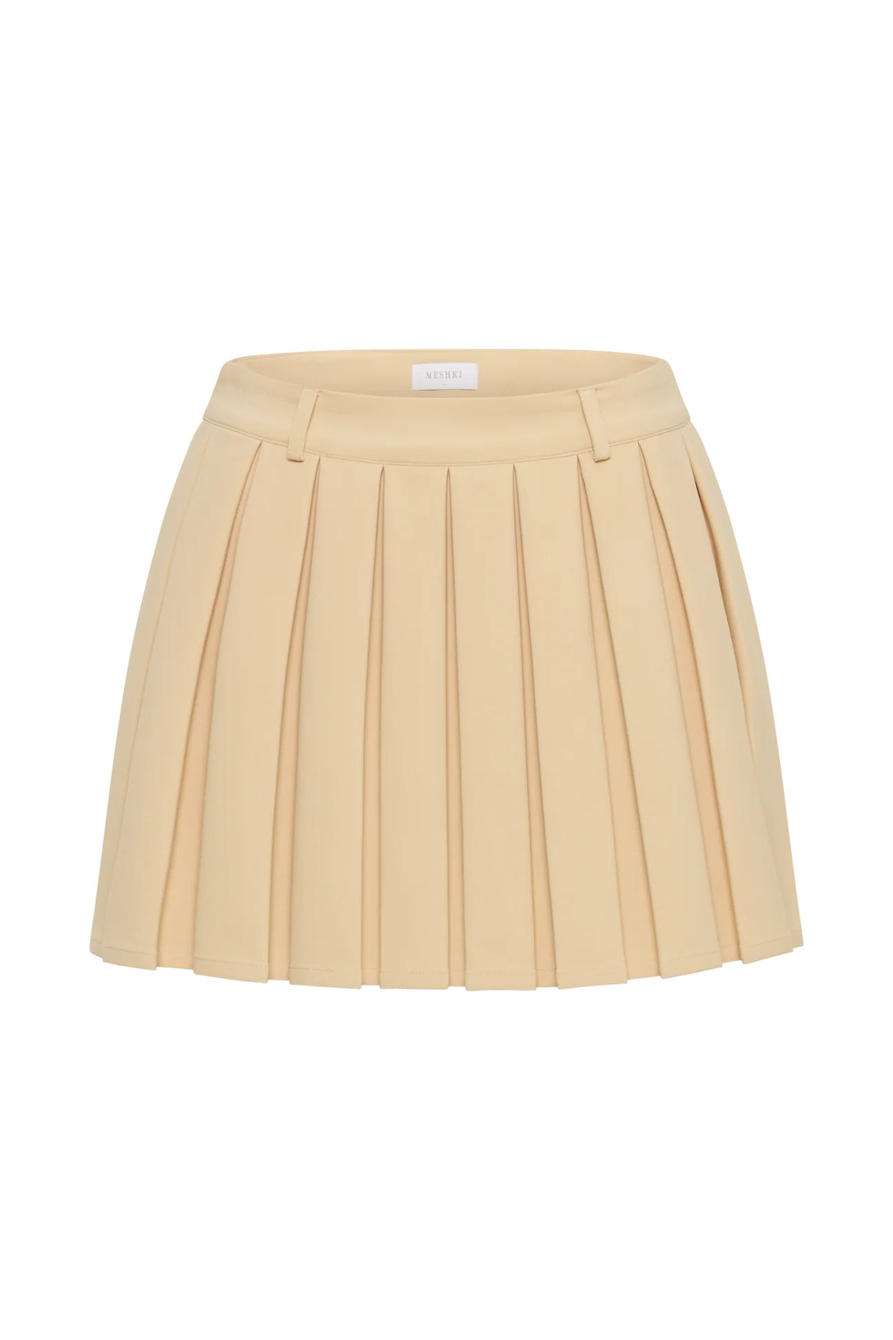 Mura Pleated Mini Skirt - Peach | MESHKI US