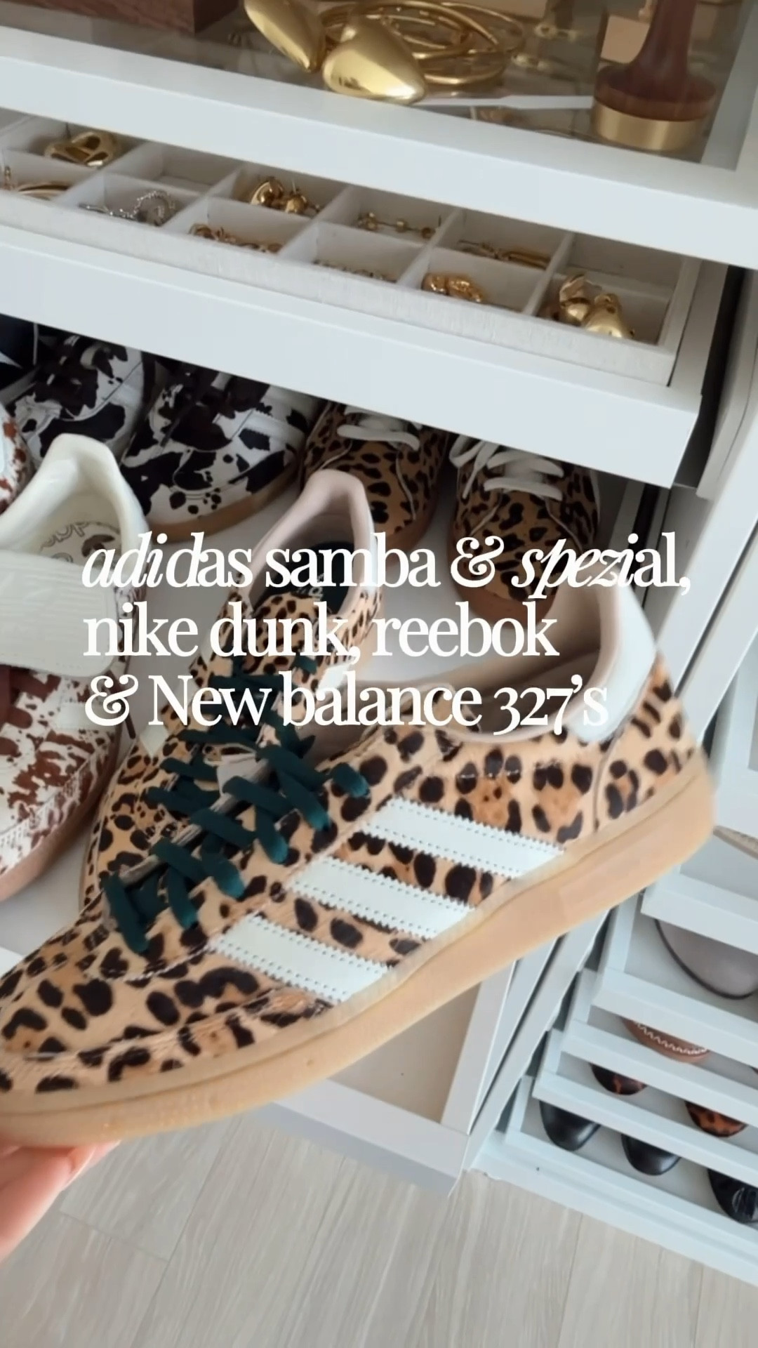 Some of my new sneakers and a few of my favorite and most worn styles.

