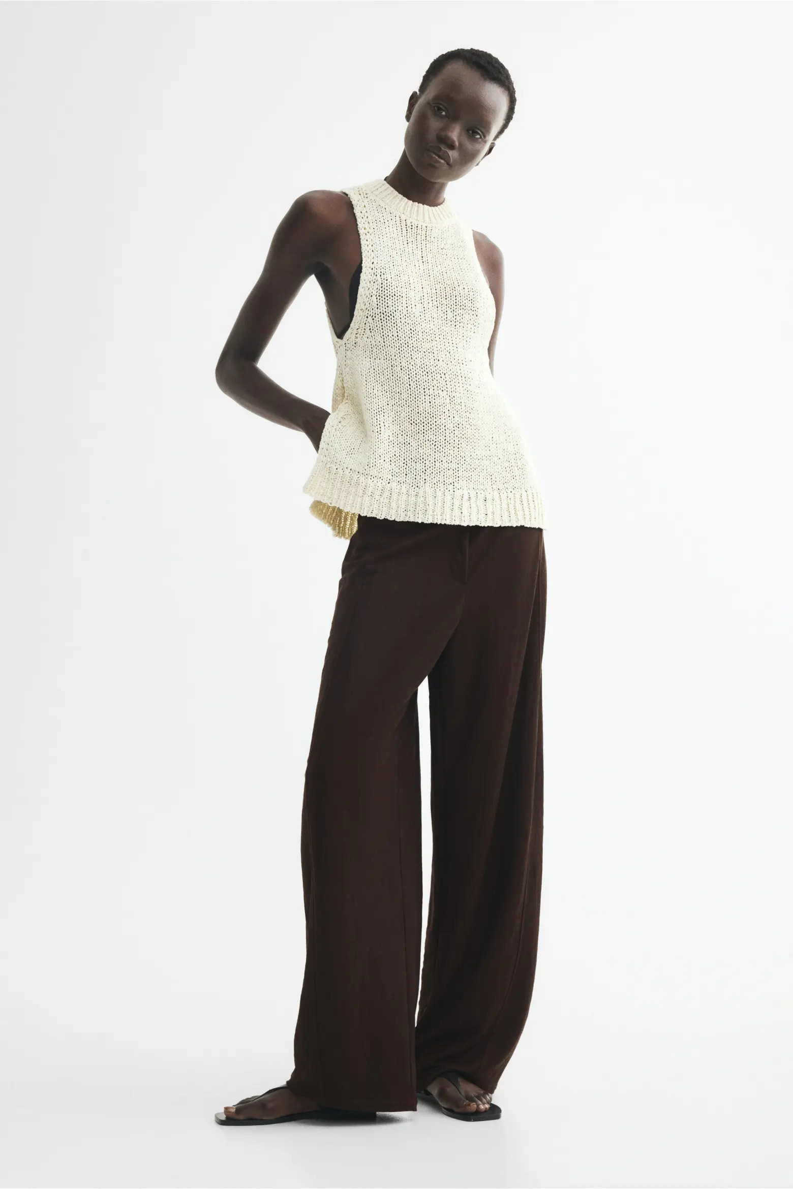 H&M Viscose-blend Barrel-leg Pants (Women) | Nordstrom | Nordstrom