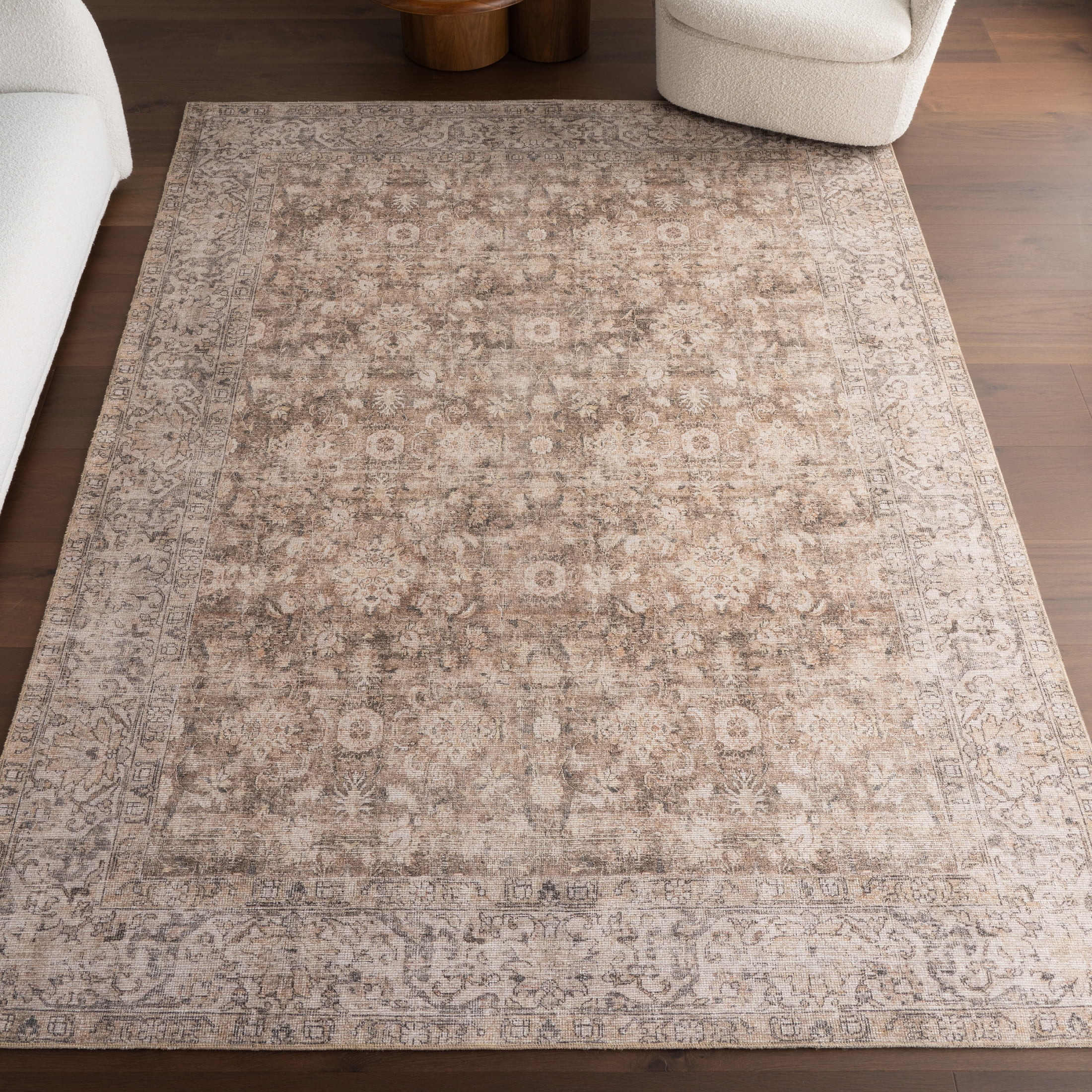 Nuloom Hillstone Collection Traditional Vintage Medallion Area Rug, 4' x 6', Elinda Brown | Walmart (US)