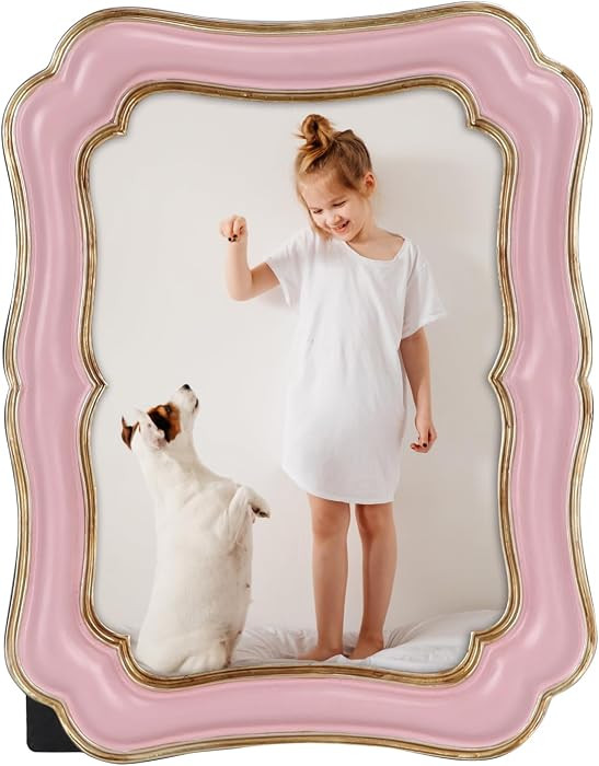 PHAREGE 5x7 Vintage Picture Frame Pink Gold | Amazon (US)