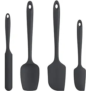U-Taste Silicone Spatula Set with 600 Degrees Fahrenheit Heat Resistant (Black) | Amazon (US)