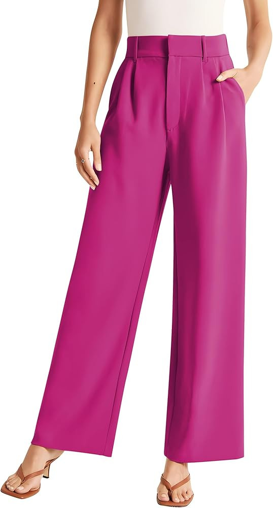 Sarin Mathews High Waisted Wide Leg Pants for Women Business Casual Dress Pant Palazzo Long Work ... | Amazon (US)