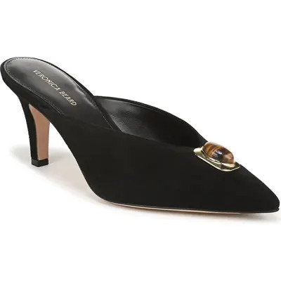 Veronica Beard Cabochon Leather Pointed Toe Mule in Black at Nordstrom, Size 7.5 | Nordstrom