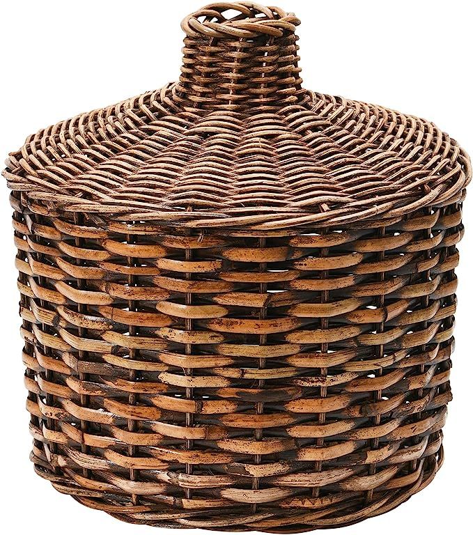 Creative Co-Op Decorative Wicker & Rattan Vase Basket, Natural | Amazon (US)